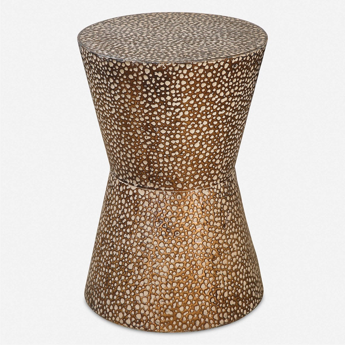 Textured Bronze Accent Table