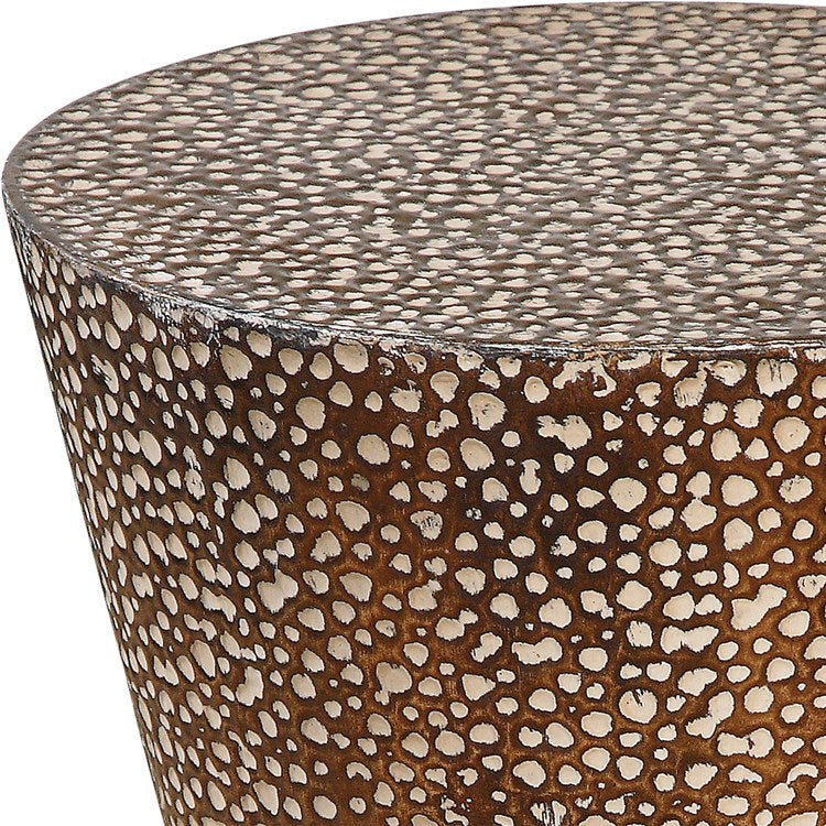 Textured Bronze Accent Table