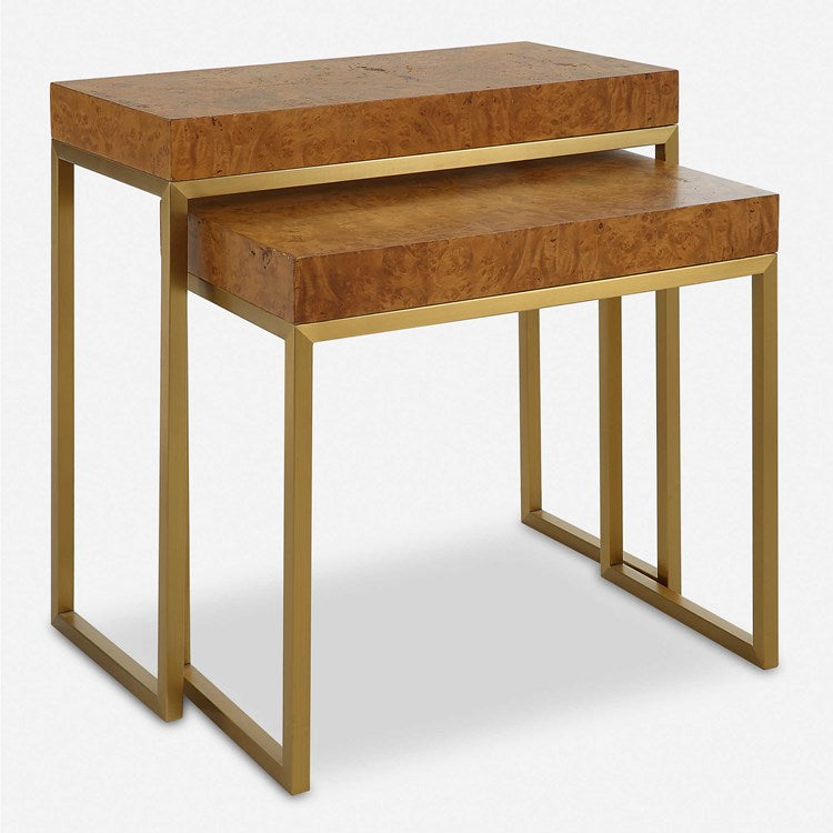 Burlwood Nesting Tables