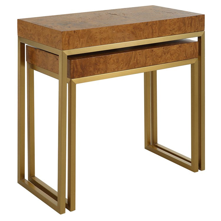 Burlwood Nesting Tables