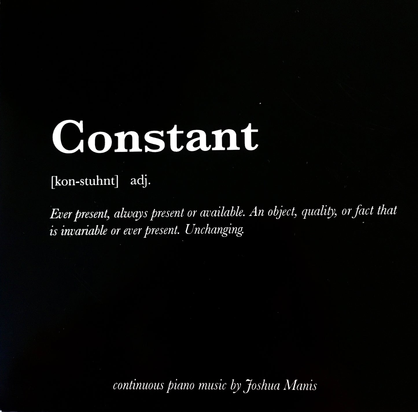 "Constant" Piano CD