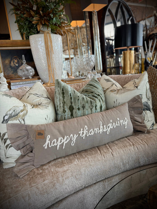 Happy Thanksgiving Lumber Pillow