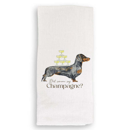 Champagne Dog Bar Towel