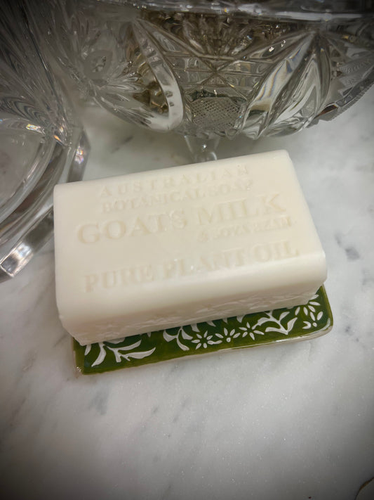 Botanical soap tray