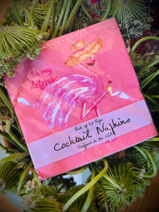 Flamingo Cocktail Napkins