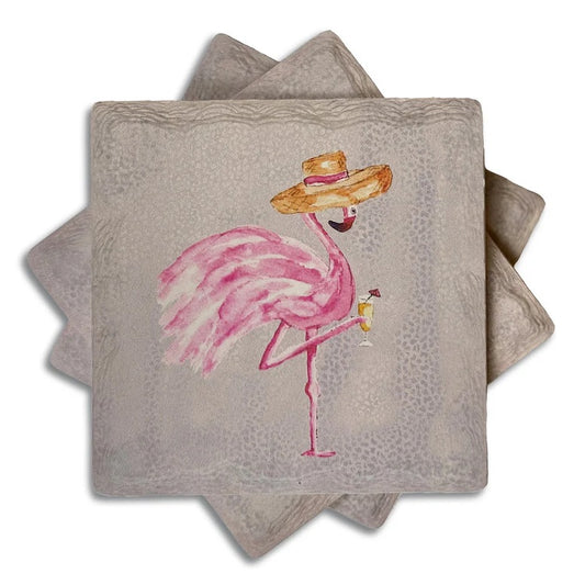 Flamingo Coaster Set